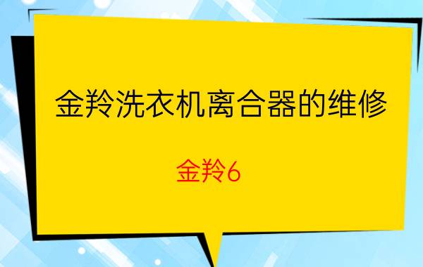 金羚洗衣机离合器的维修 金羚6.8KG双缸洗衣机减速器卸不下来？